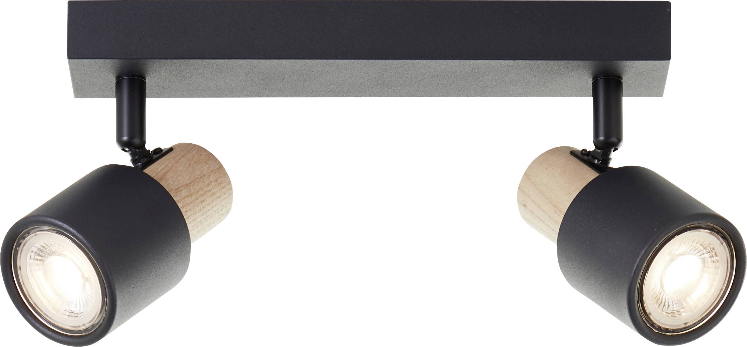 Brilliant Pini 10146/76 Deckenleuchte GU10 Schwarz, Holz