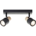 Brilliant Pini 10146/76 Deckenleuchte GU10 Schwarz, Holz Brilliant Pini 10146/76 Deckenleuchte GU10 Schwarz, Holz