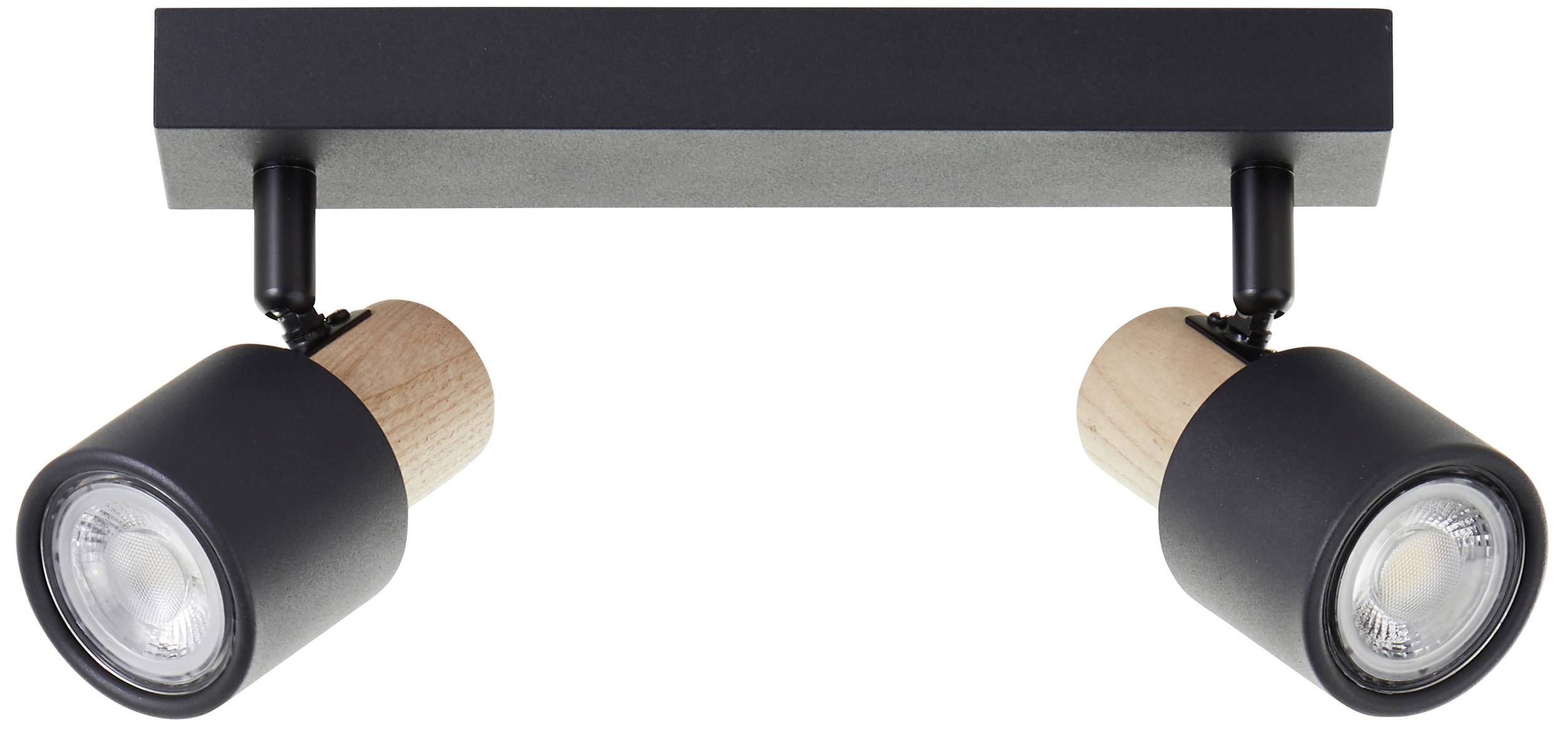 Brilliant Pini 10146/76 Deckenleuchte GU10 Schwarz, Holz