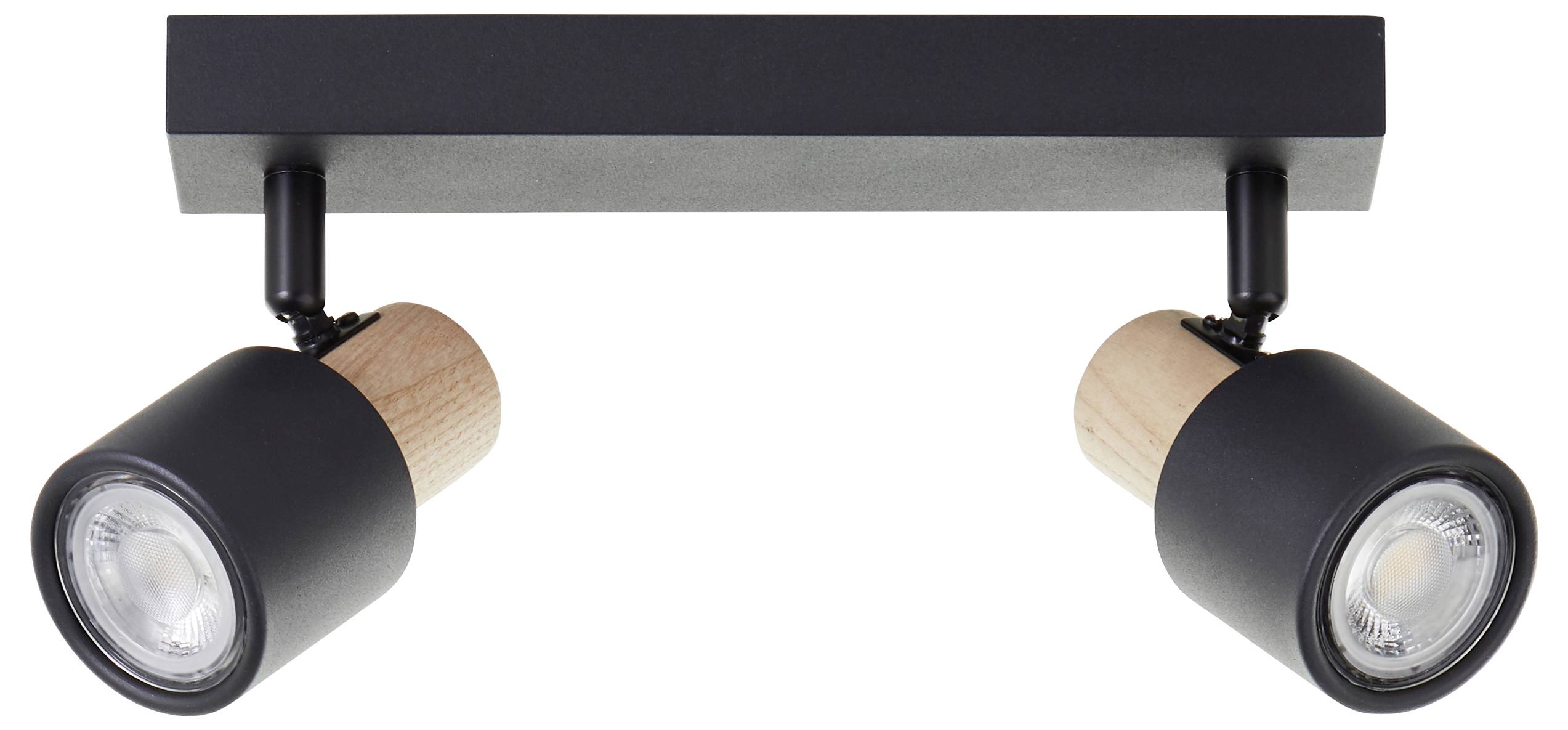 Brilliant Pini 10146/76 Deckenleuchte GU10 Schwarz, Holz