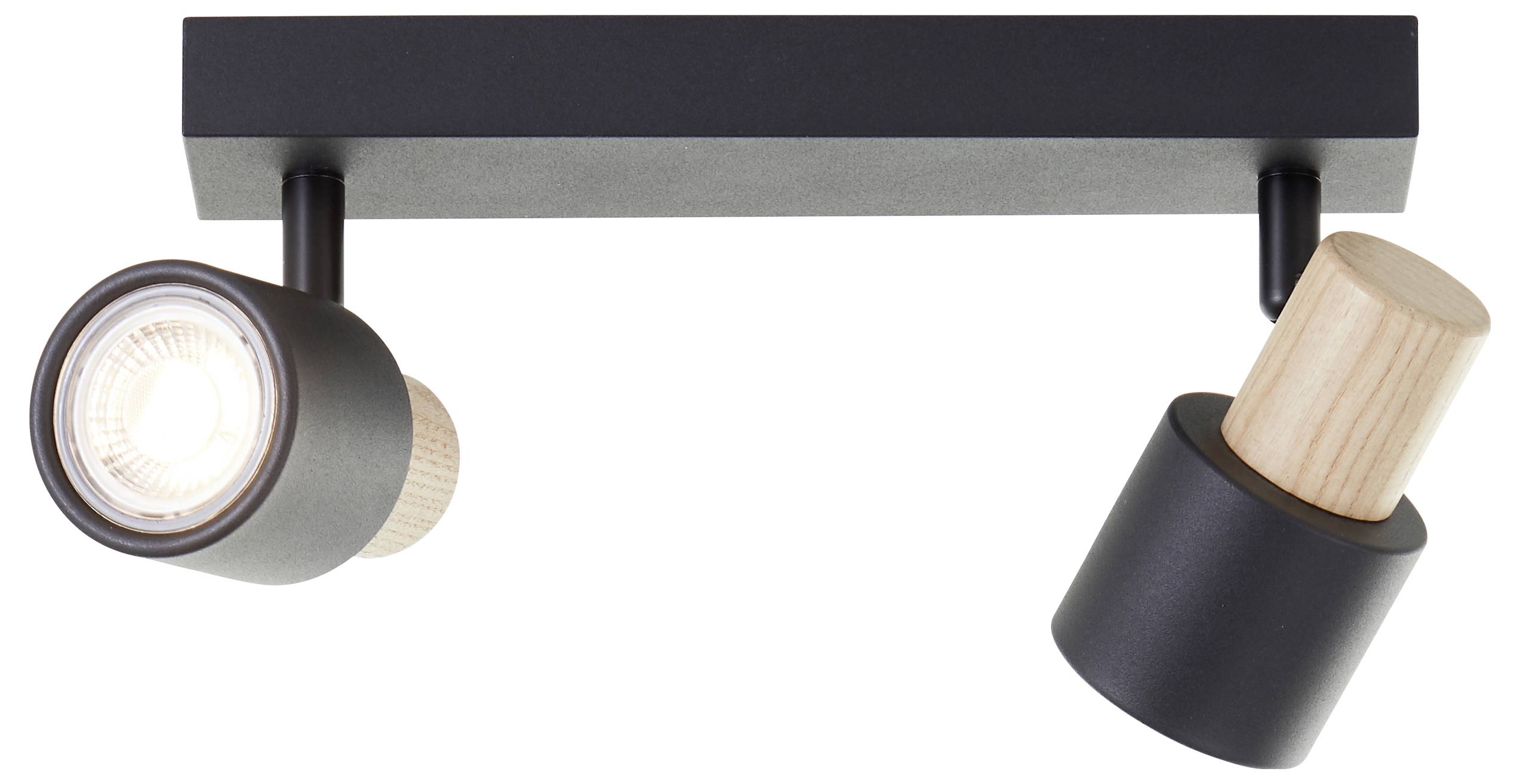 Brilliant Pini 10146/76 Deckenleuchte GU10 Schwarz, Holz