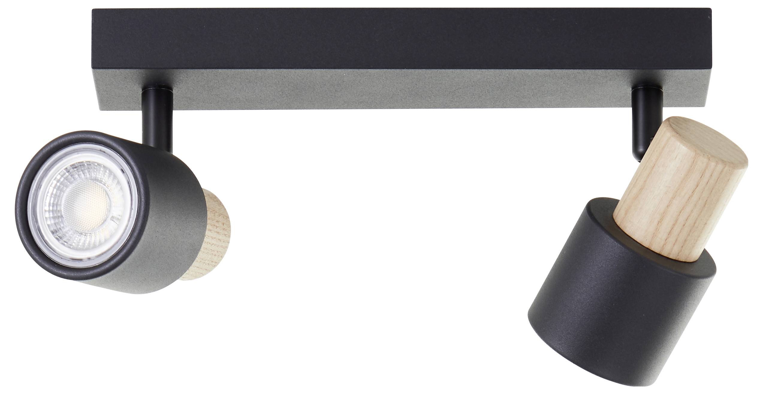 Brilliant Pini 10146/76 Deckenleuchte GU10 Schwarz, Holz