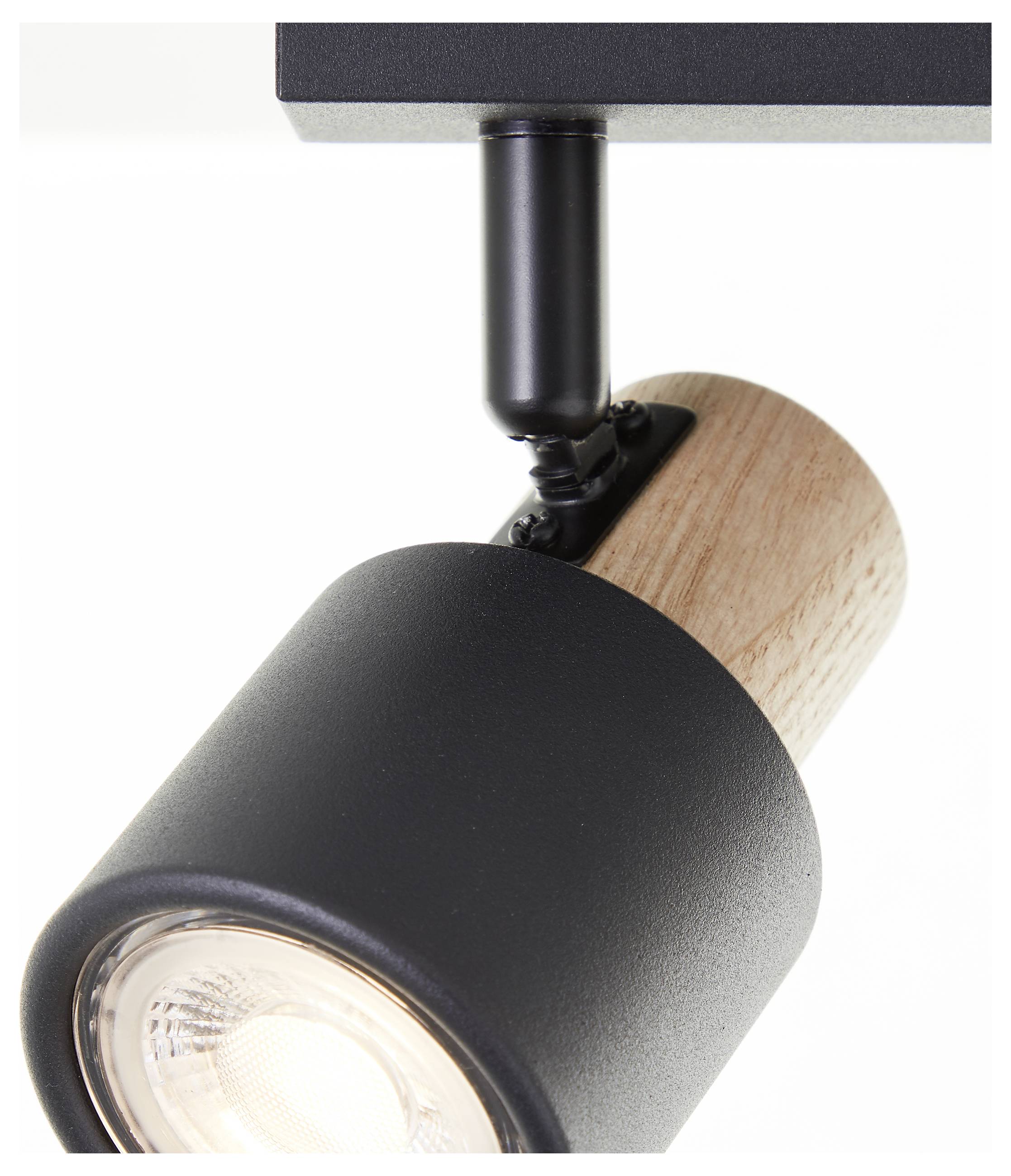 Brilliant Pini 10146/76 Deckenleuchte GU10 Schwarz, Holz