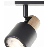 Brilliant Pini 10146/76 Deckenleuchte GU10 Schwarz, Holz Brilliant Pini 10146/76 Deckenleuchte GU10 Schwarz, Holz