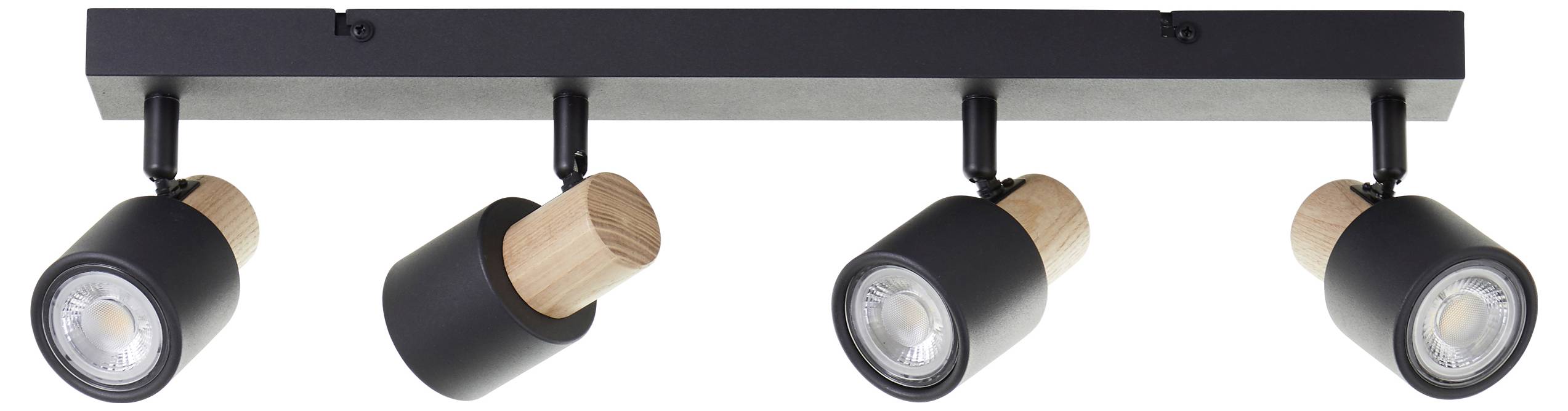 Brilliant Pini 10147/76 Deckenleuchte GU10 Schwarz, Holz