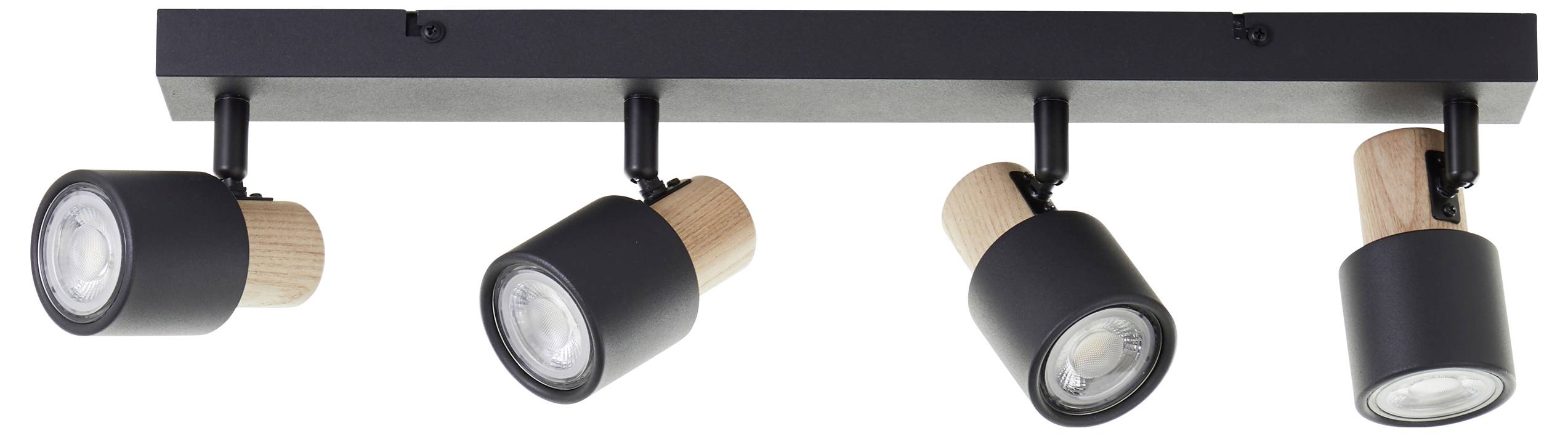 Brilliant Pini 10147/76 Deckenleuchte GU10 Schwarz, Holz