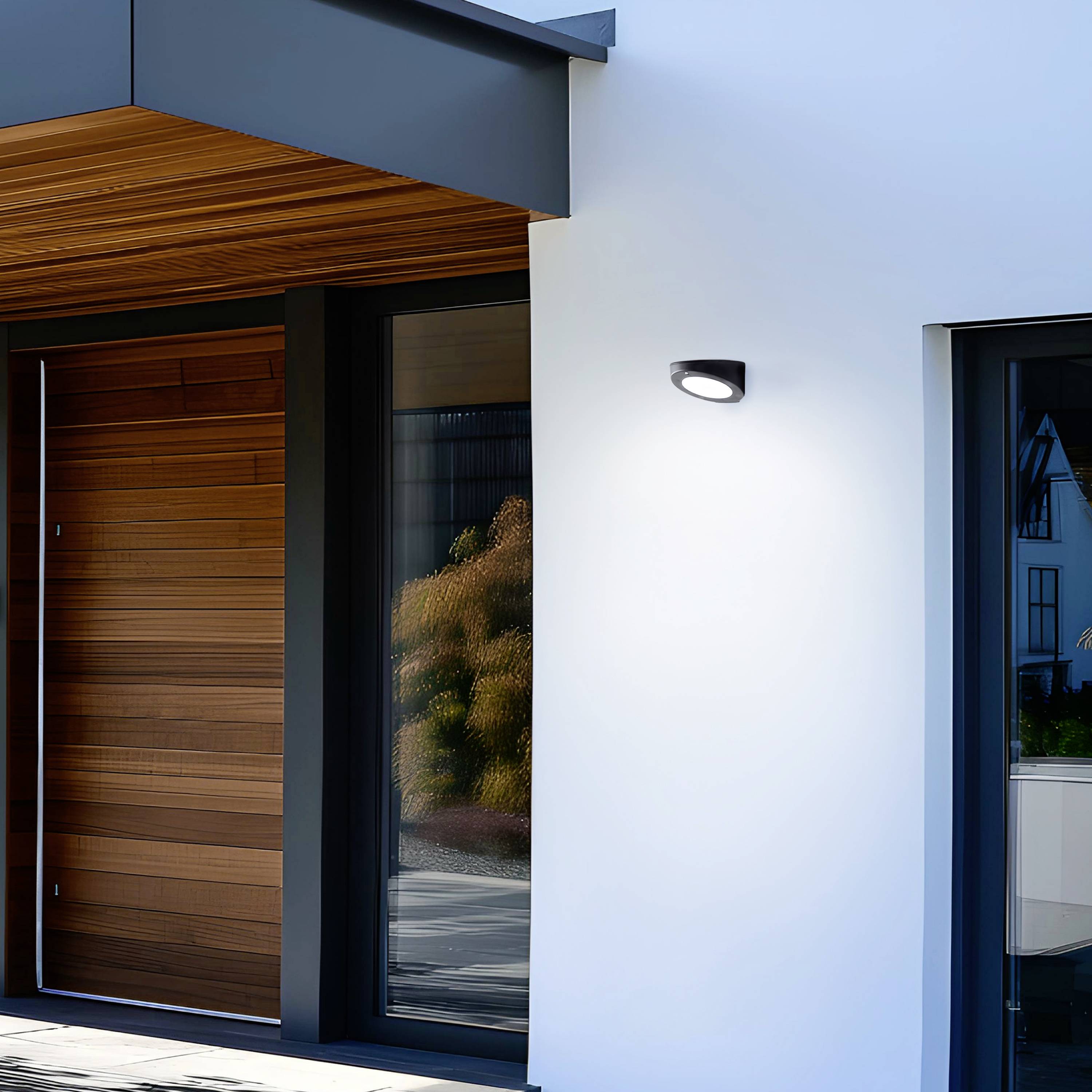 Brilliant Bardum G96924/06 LED-Außenwandleuchte mit Bewegungsmelder 3W LED Schwarz