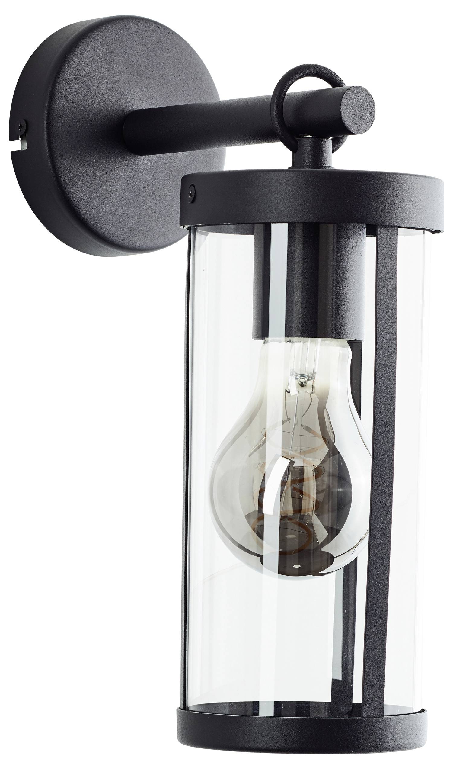 Brilliant Sidney 44290/06 Außenwandleuchte E27 Schwarz, Transparent