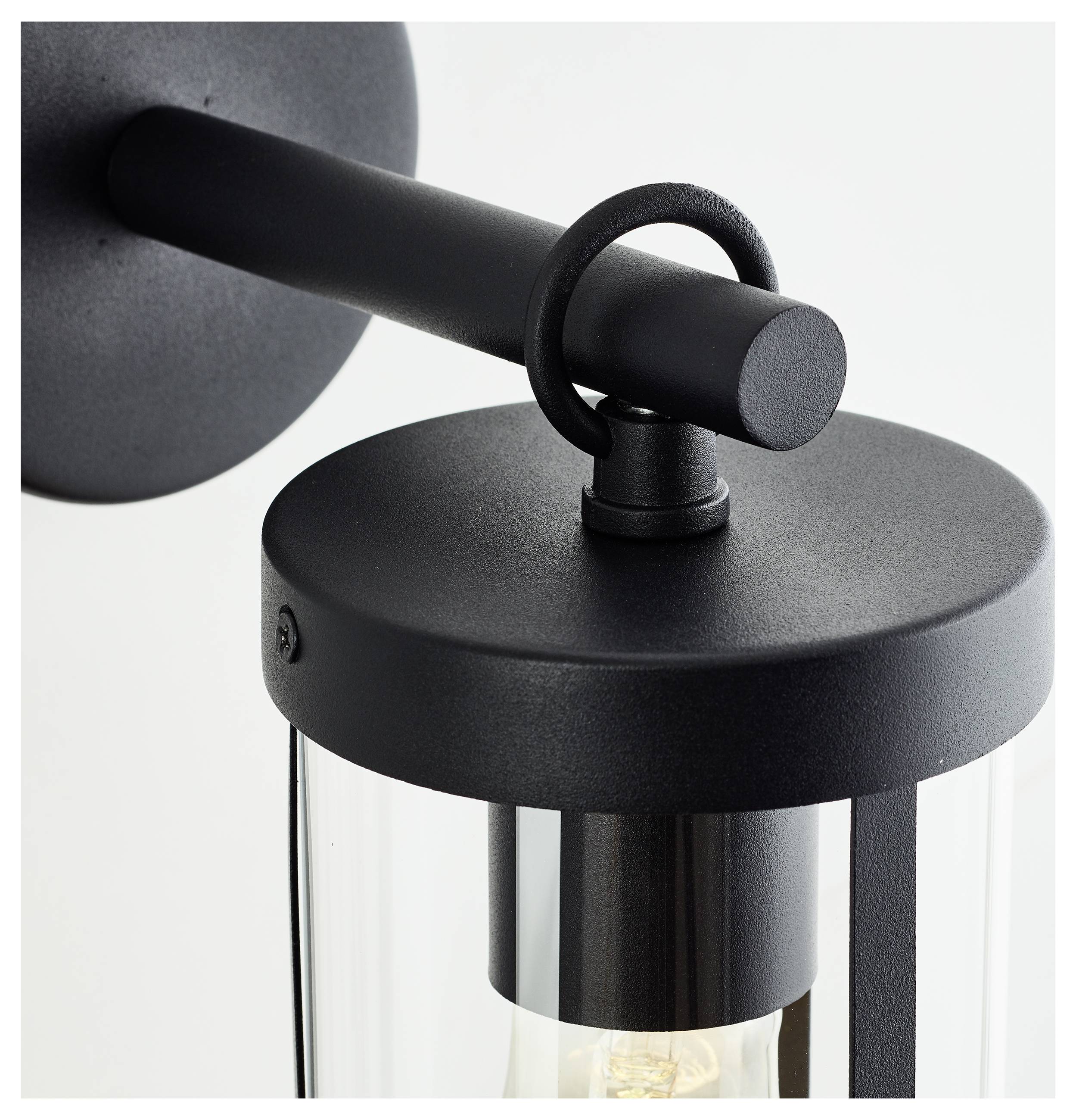 Brilliant Sidney 44290/06 Außenwandleuchte E27 Schwarz, Transparent