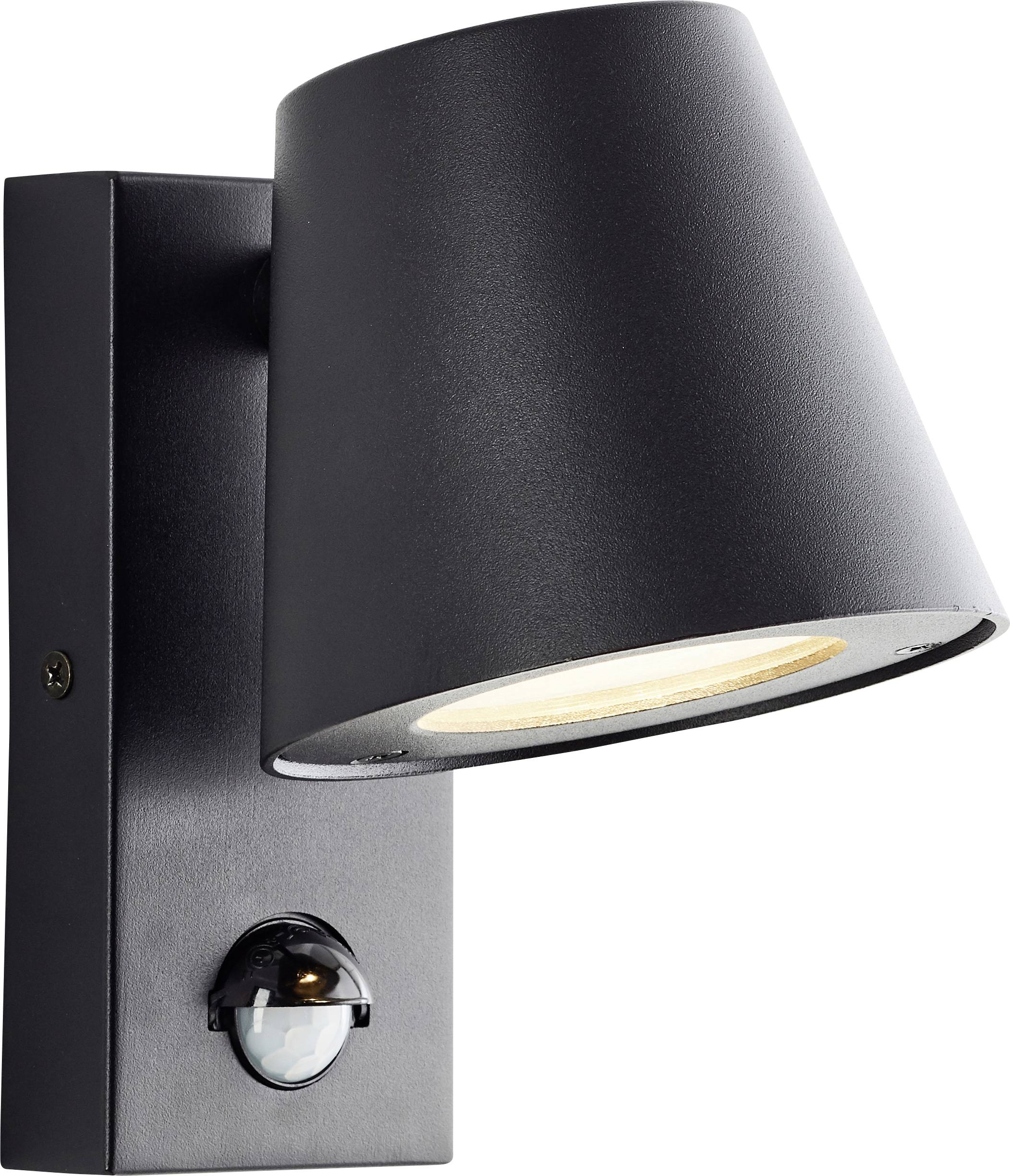 Brilliant Bari 44321/06 Außenwandleuchte mit Bewegungsmelder GU10 Schwarz