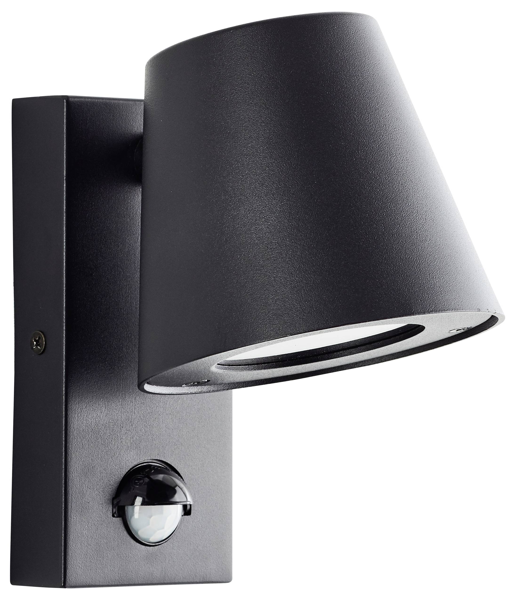 Brilliant Bari 44321/06 Außenwandleuchte mit Bewegungsmelder GU10 Schwarz