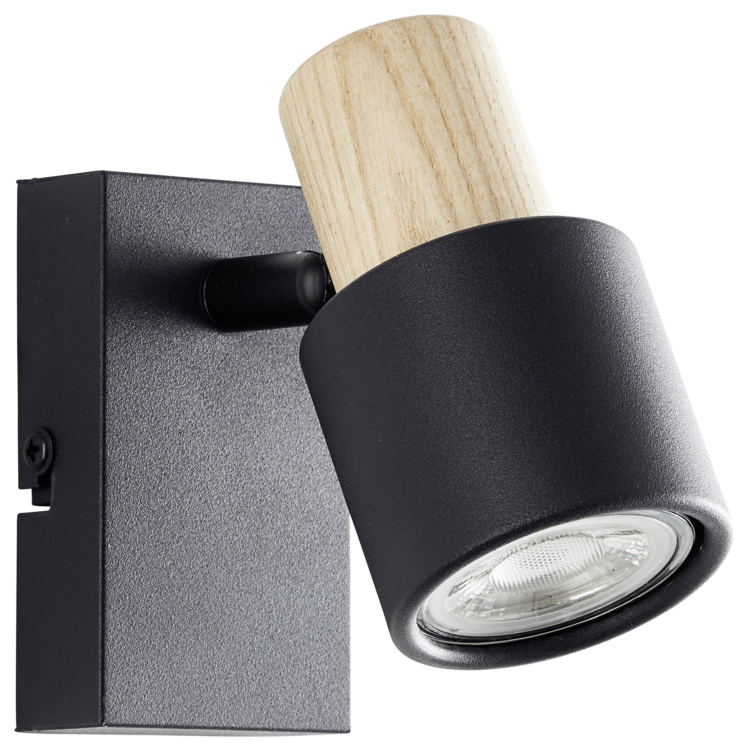 Brilliant Pini 10145/76 Wandleuchte GU10 Schwarz, Holz