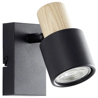 Brilliant Pini 10145/76 Wandleuchte GU10 Schwarz, Holz Brilliant Pini 10145/76 Wandleuchte GU10 Schwarz, Holz