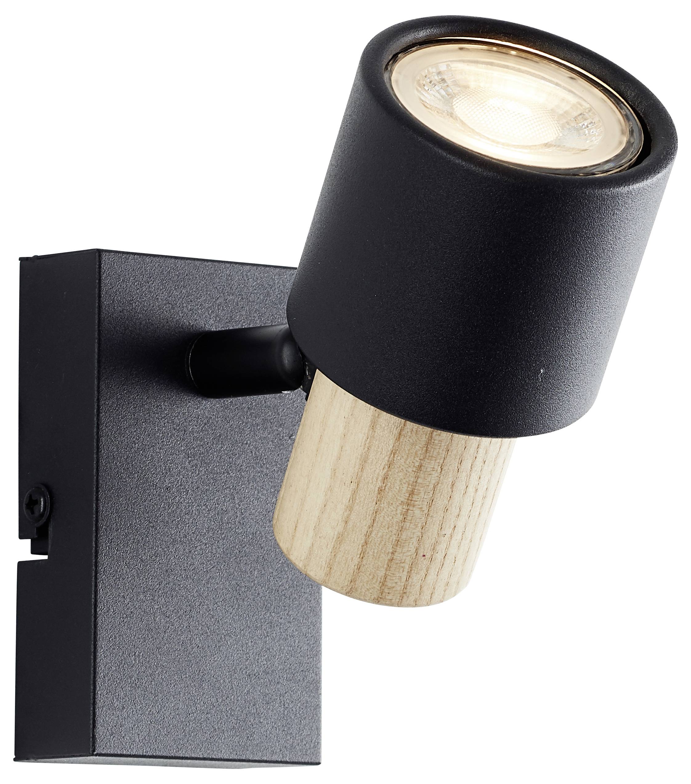 Brilliant Pini 10145/76 Wandleuchte GU10 Schwarz, Holz
