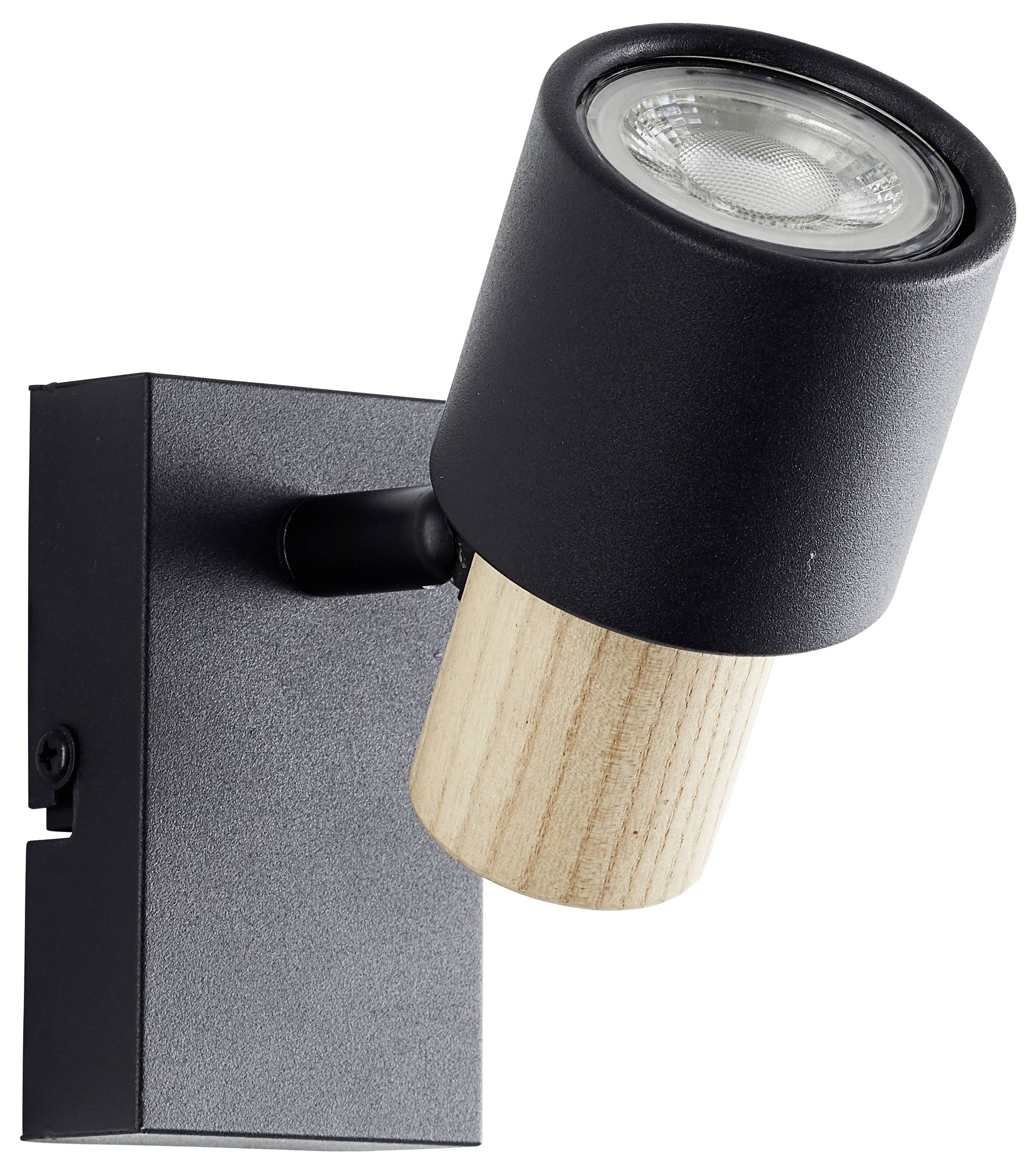Brilliant Pini 10145/76 Wandleuchte GU10 Schwarz, Holz