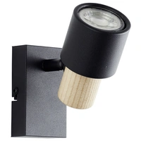 Brilliant Pini 10145/76 Wandleuchte GU10 Schwarz, Holz Brilliant Pini 10145/76 Wandleuchte GU10 Schwarz, Holz