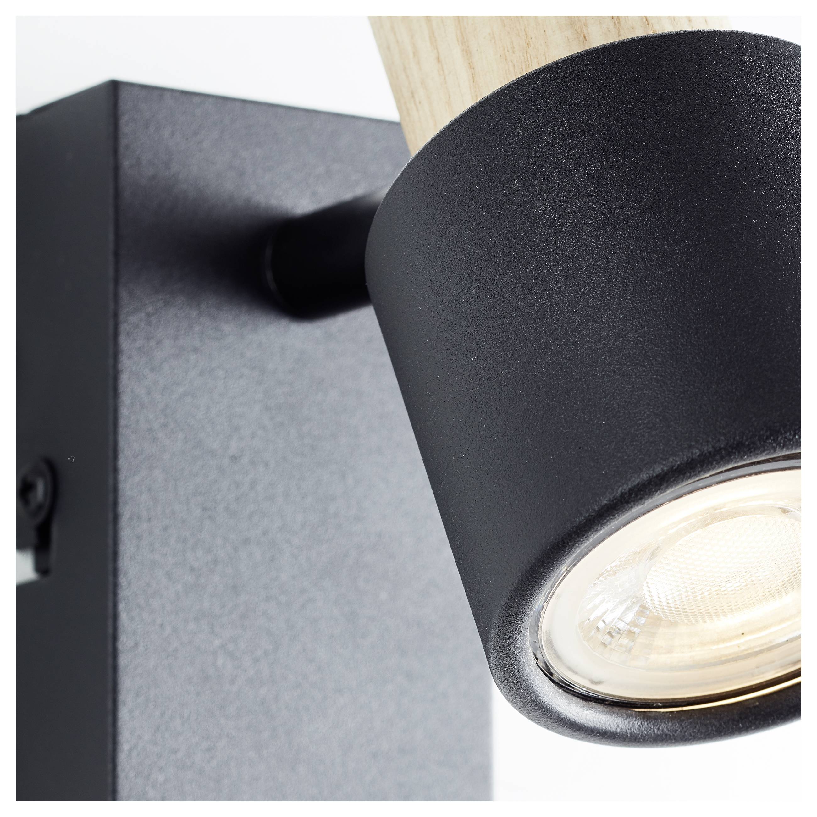 Brilliant Pini 10145/76 Wandleuchte GU10 Schwarz, Holz