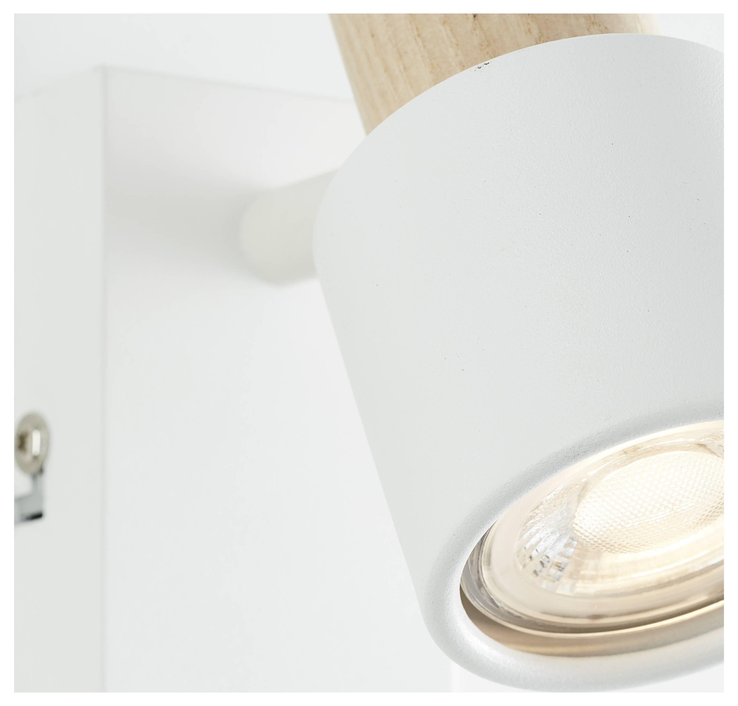 Brilliant Pini 10145/75 Wandleuchte GU10 Weiß, Holz