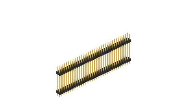 Fischer Elektronik Stiftleiste (Standard) Anzahl Reihen: 2 SL623766G 10St.
