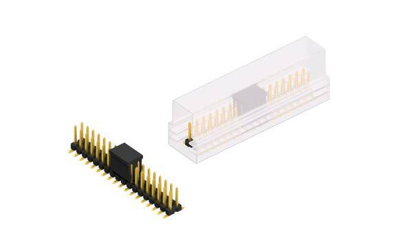 Fischer Elektronik Stiftleiste (Standard) Anzahl Reihen: 2 SLLP6SMD06636GBSM 10St.