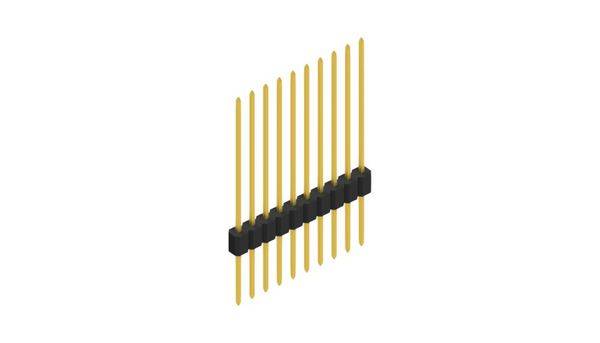 Fischer Elektronik Stiftleiste (Standard) Anzahl Reihen: 1 10059570 10St.