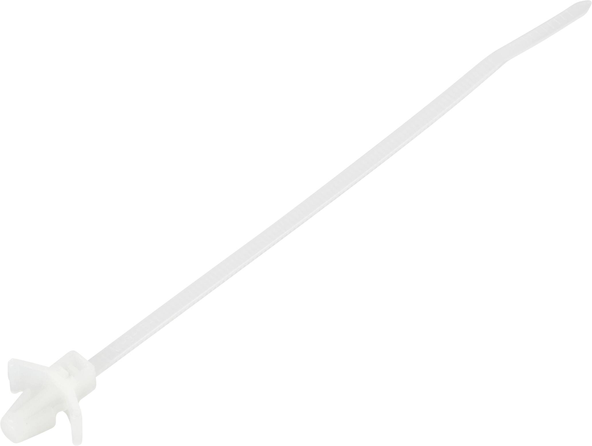 TRU COMPONENTS TC-13030672 TC-WM-110-2.5-N Kabelbinder 110mm 2.5mm Natur mit Flügelverschluss, chemische Beständigkeit 100St.