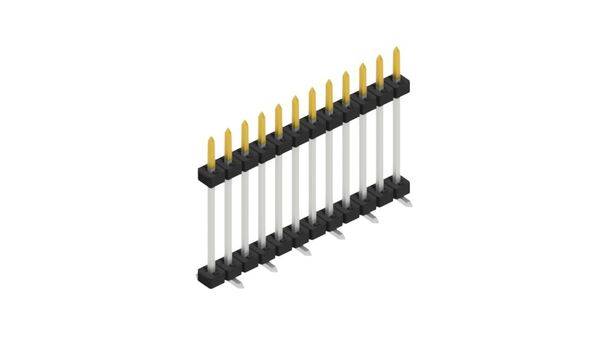 Fischer Elektronik Stiftleiste (Standard) Anzahl Reihen: 1 SLY11SMD13312S 10St.