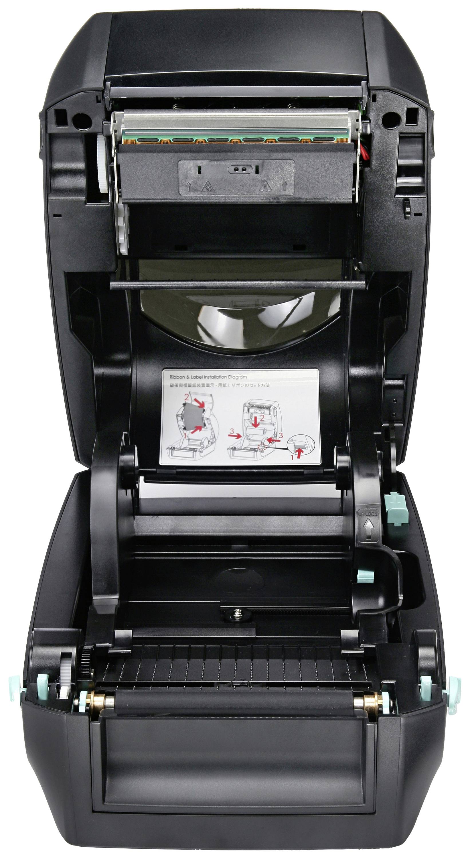 Godex RT700 Etikettendrucker Thermodirekt, Thermotransfer 203 x 203 dpi Etikettenbreite (max.): 118mm USB, RS-232, LAN