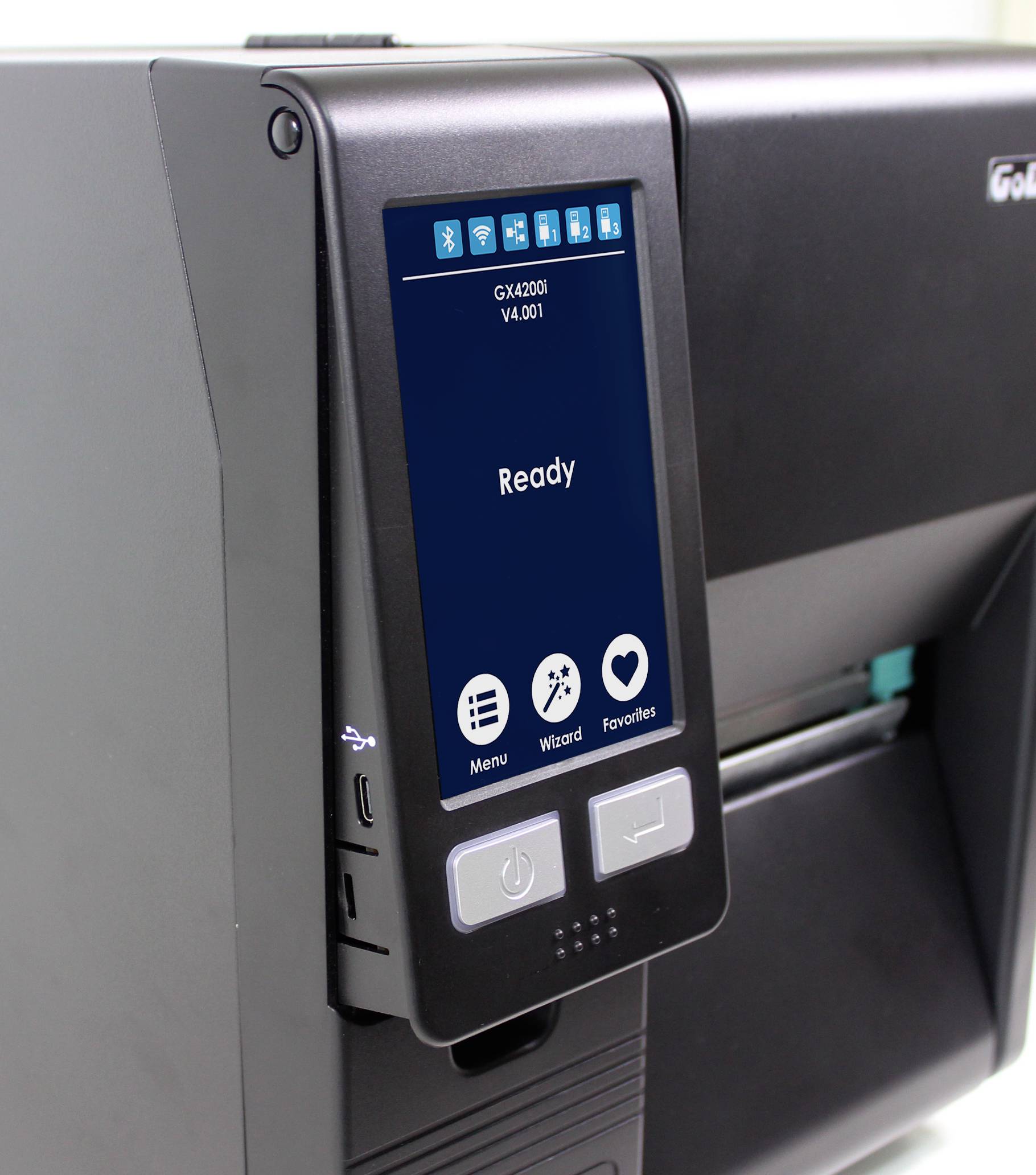 Godex GX4600i Etikettendrucker Thermodirekt, Thermotransfer 600 x 600 dpi Etikettenbreite (max.): 118mm USB, RS-232, LAN