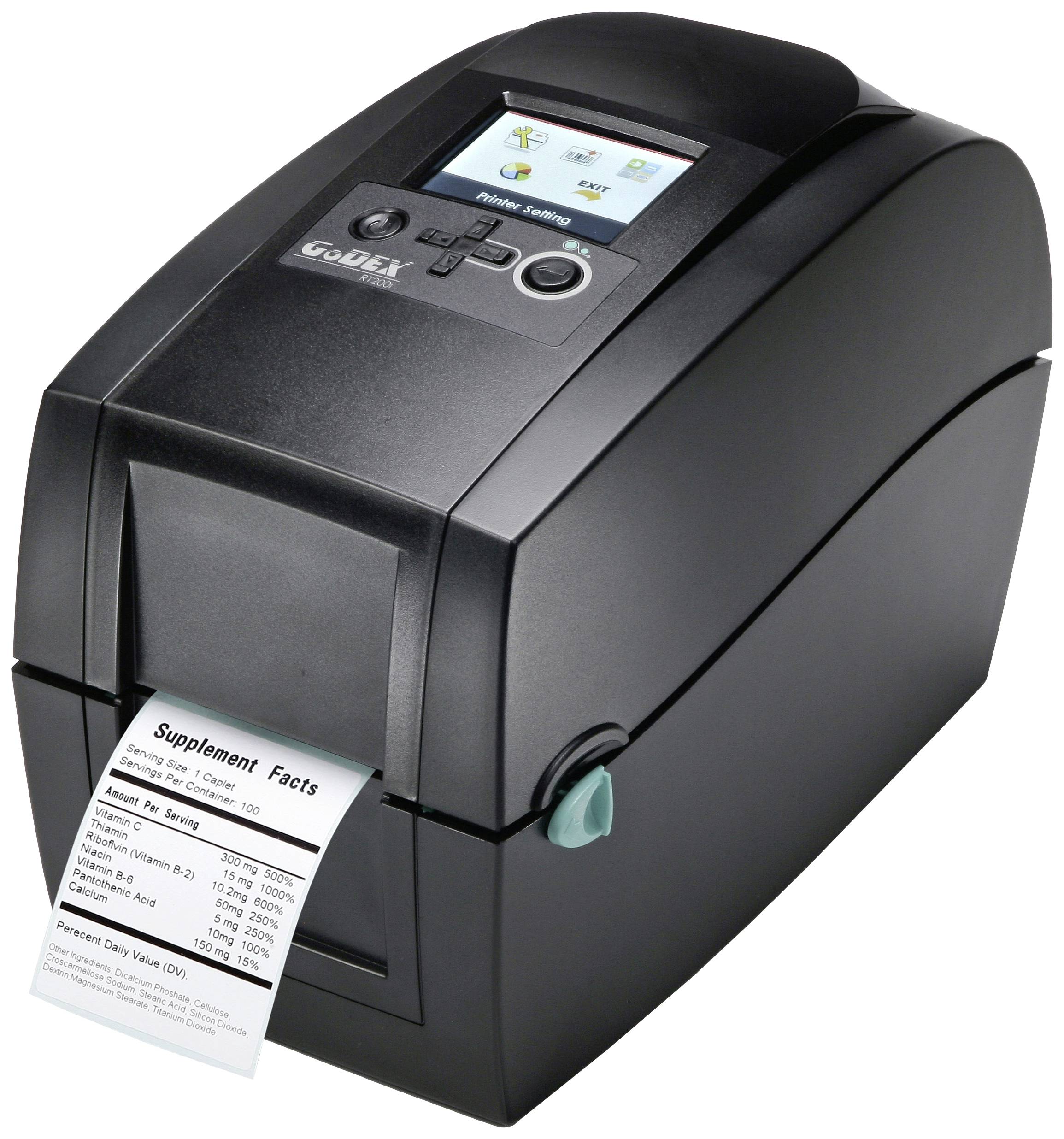 Godex RT230i Etikettendrucker Thermotransfer, Thermodirekt 300 x 300 dpi Etikettenbreite (max.): 60mm USB, RS-232, LAN