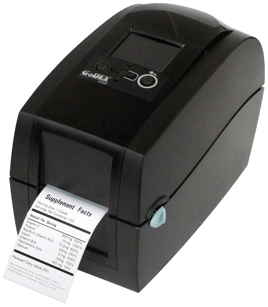 Godex RT230i Etikettendrucker Thermotransfer, Thermodirekt 300 x 300 dpi Etikettenbreite (max.): 60mm USB, RS-232, LAN