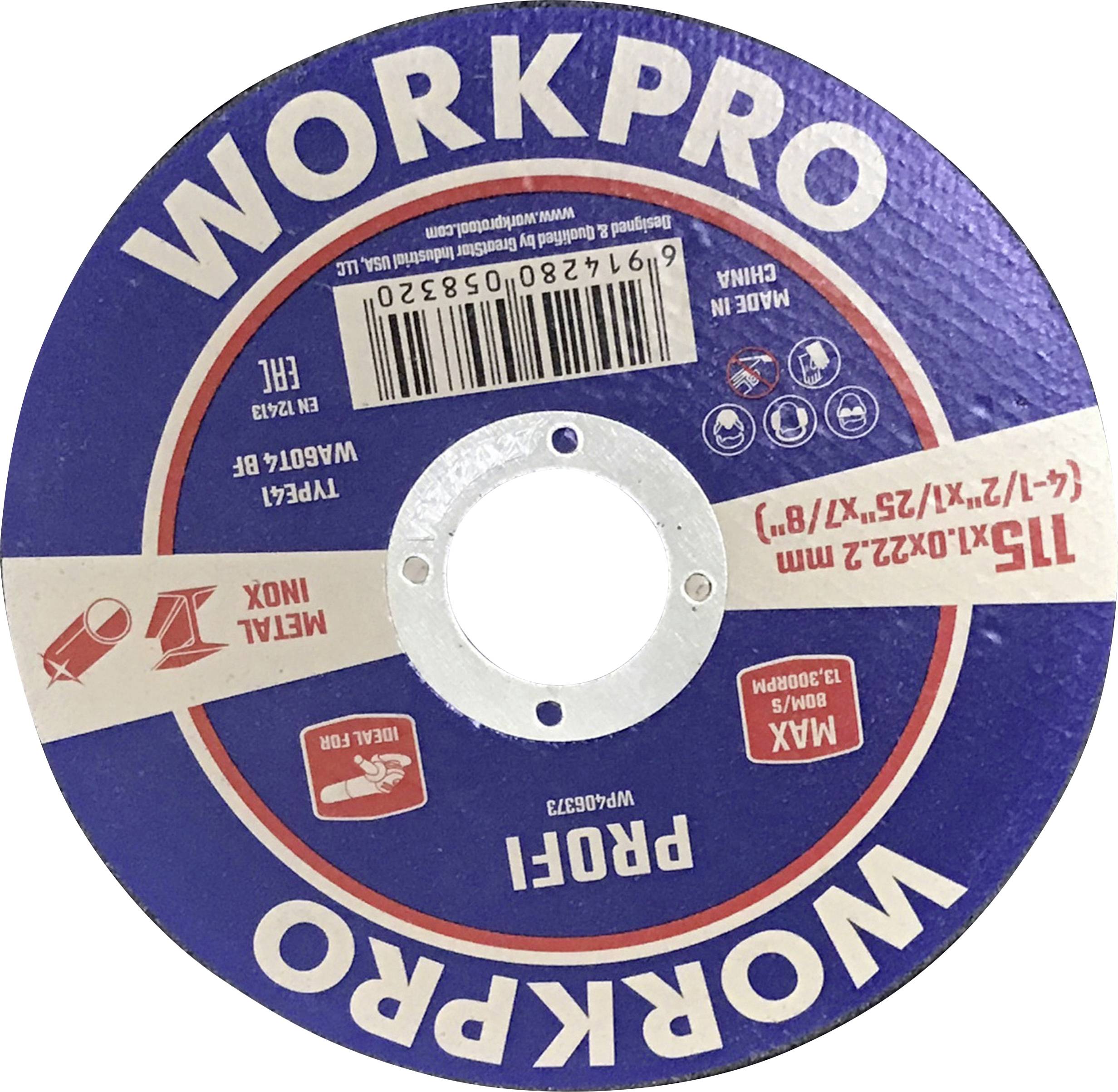 WorkPro WP406373 Trennscheibe 115 mm 10 St. INOX, Metall