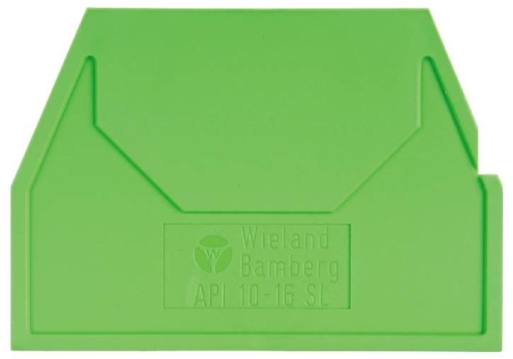 Ein grünes Gehäuse mit der Aufschrift 'Wieland Bamberg APL 10-16 SL', vermutlich ein elektrisches oder mechanisches Bauteil.
