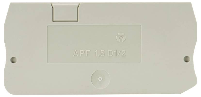Kunststoffabdeckung mit der Aufschrift 'APF 1,5 D1/2' und einem Symbol darüber.