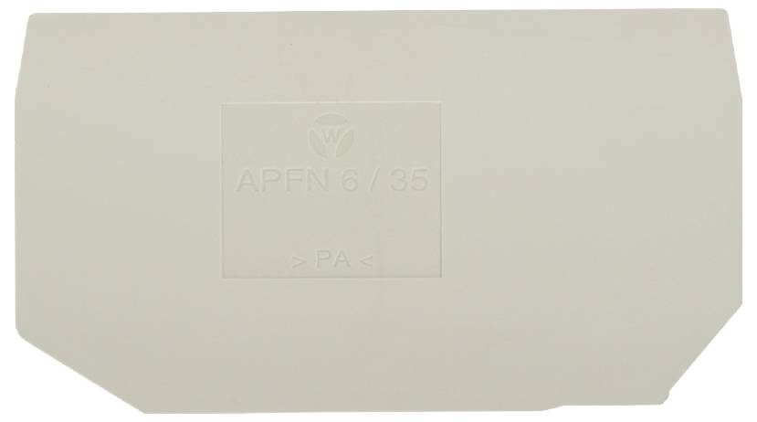 Kunststoffabdeckung mit eingeprägter Aufschrift 'APFN 6/35' und 'PA'.