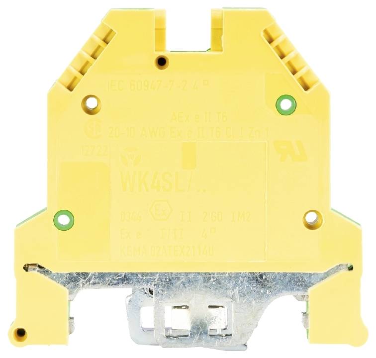 Wieland Electric 54.504.9055.0 Schutzleiterklemme Schrauben Grün-Gelb 100St.