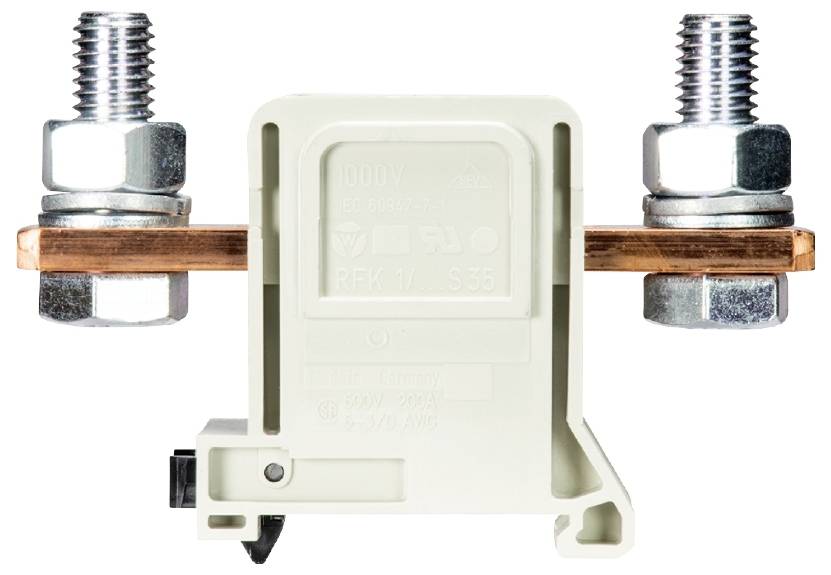 Wieland Electric 56.395.1055.0 Durchgangsklemme Schrauben Grau 10 St.