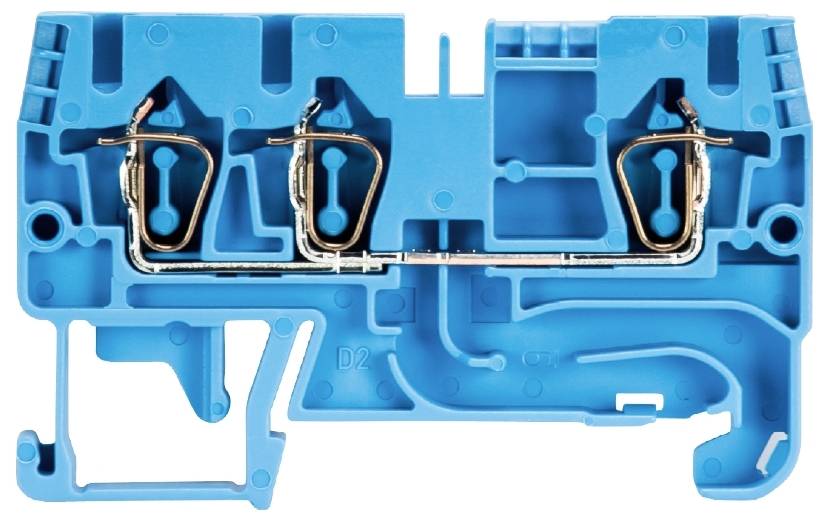 Wieland Electric 56.703.5055.6 Duo-Durchgangsklemme Federzuganschluss Blau 100St.