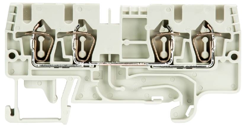 Wieland Electric 56.703.5155.0 Duo-Durchgangsklemme Federzuganschluss Grau 100St.