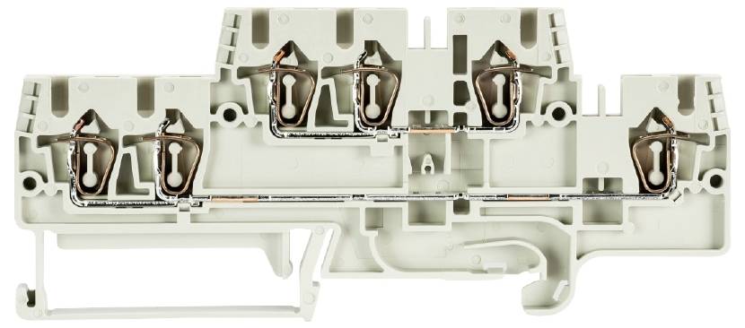 Wieland Electric 56.703.6055.0 Installationsetagenklemme Federzuganschluss Grau 50St.