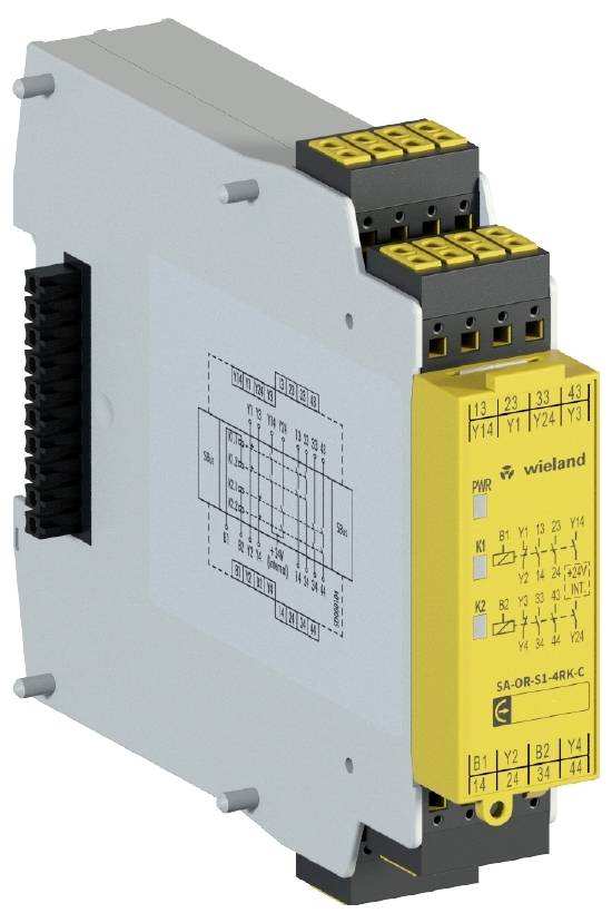 Wieland Electric R1.180.0430.0 SA-OR-S1-4RK-C DC 24V I/O-Modul Federkraftklemme