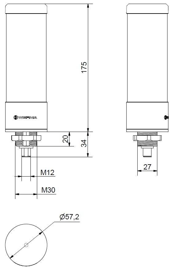Werma Signaltechnik Signalsäule 686.373.15 RST 56 LED Gelb, Grün, Rot 1 St.
