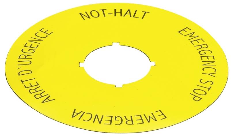 Wieland Electric SNH 6010 R1.200.6010.0 Not-Aus Schild (B x H) 75mm x 75mm 1St.