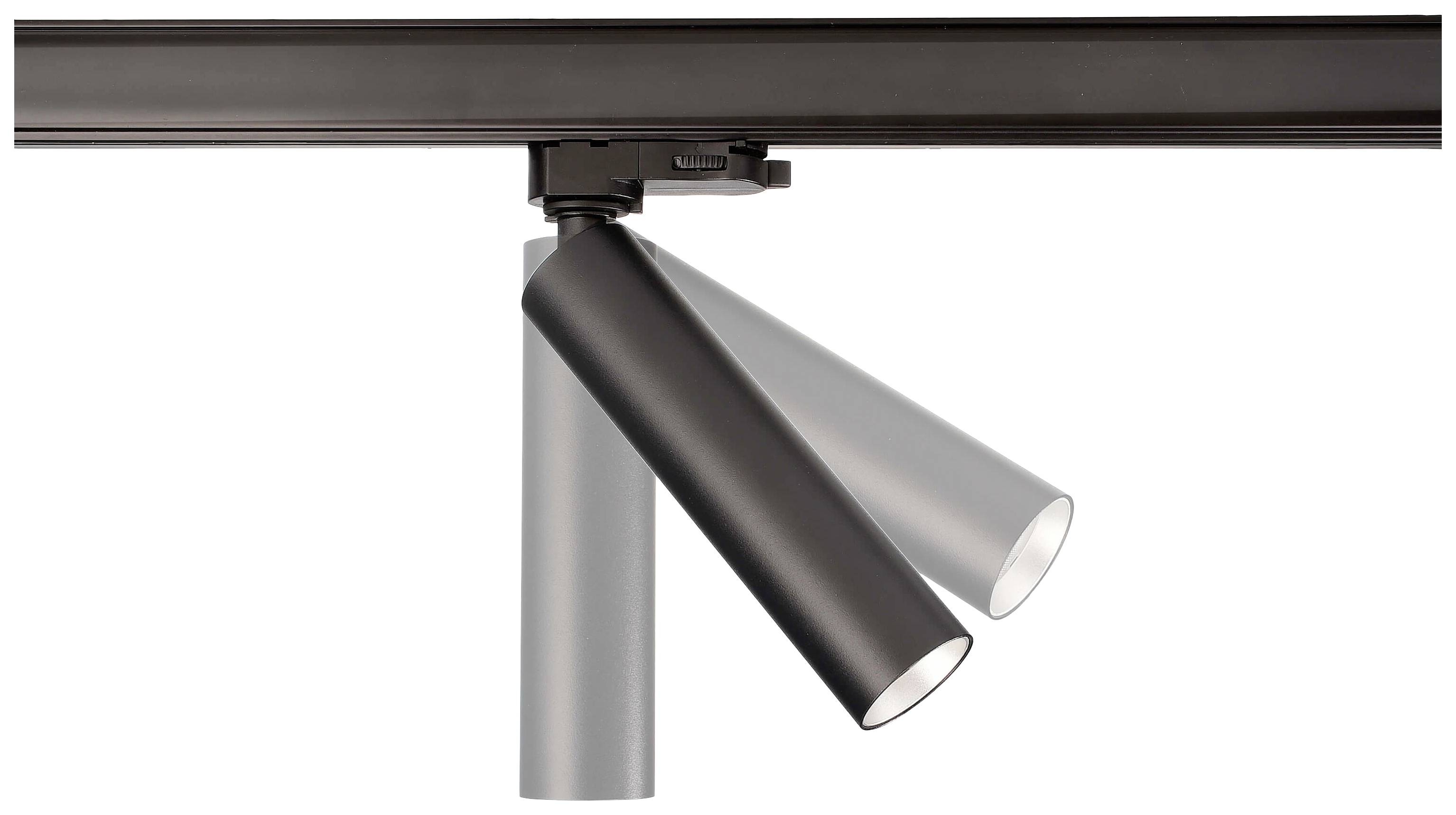 Deko Light Slim LED-Schienenstrahler 3phasig 5W LED Schwarz