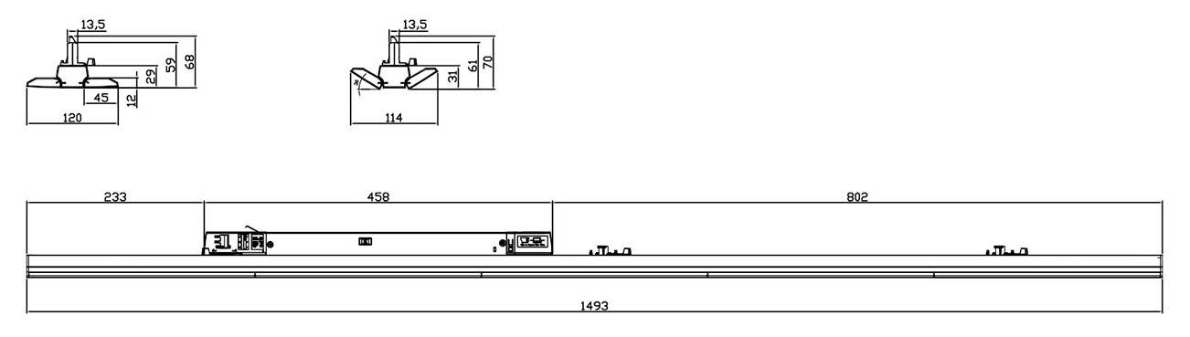 Deko Light Linear Pro LED-Schienenstrahler 3phasig 50W LED Weiß