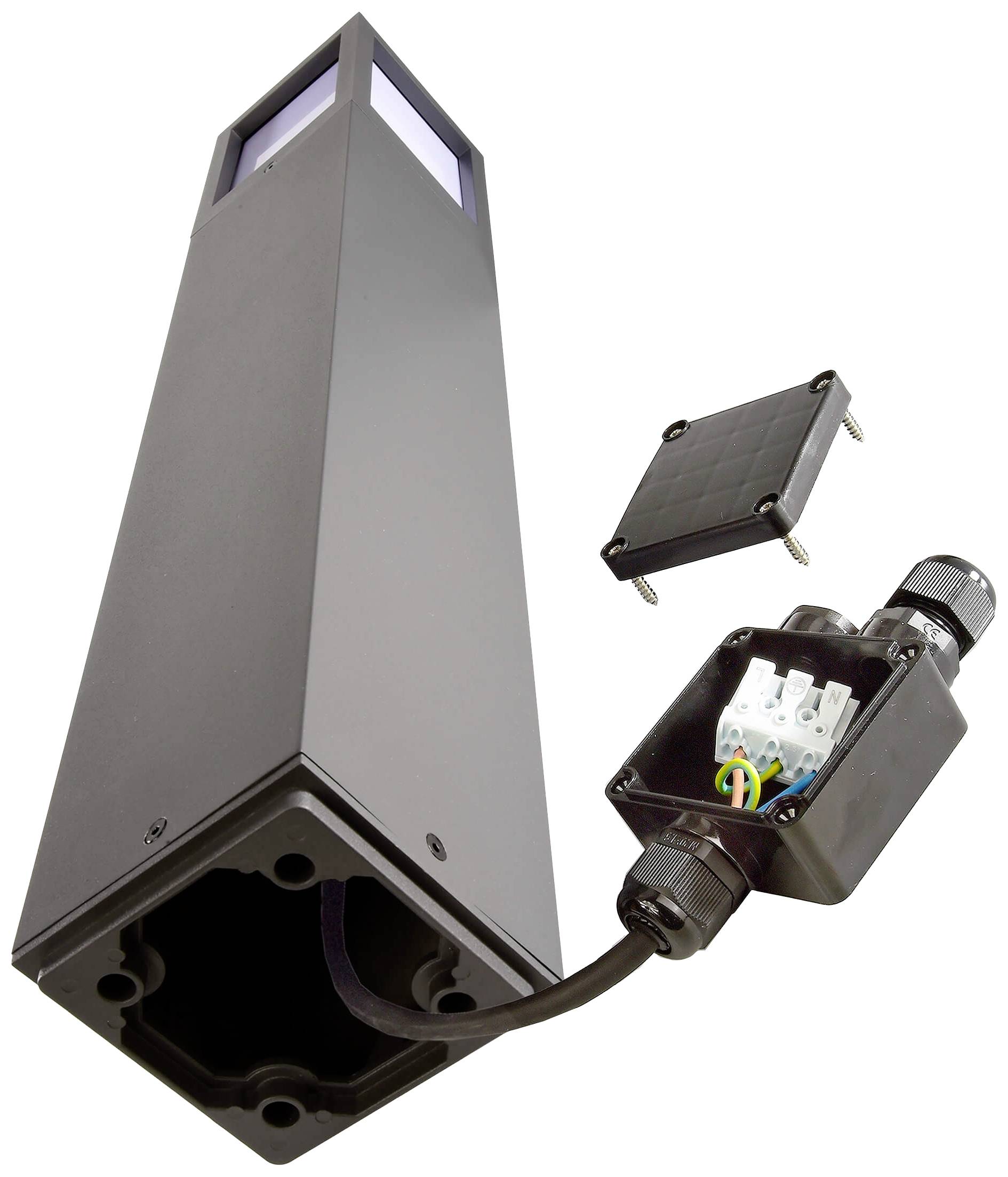 Deko Light 730496 Facado II LED-Pollerleuchte E27 20W Dunkelgrau