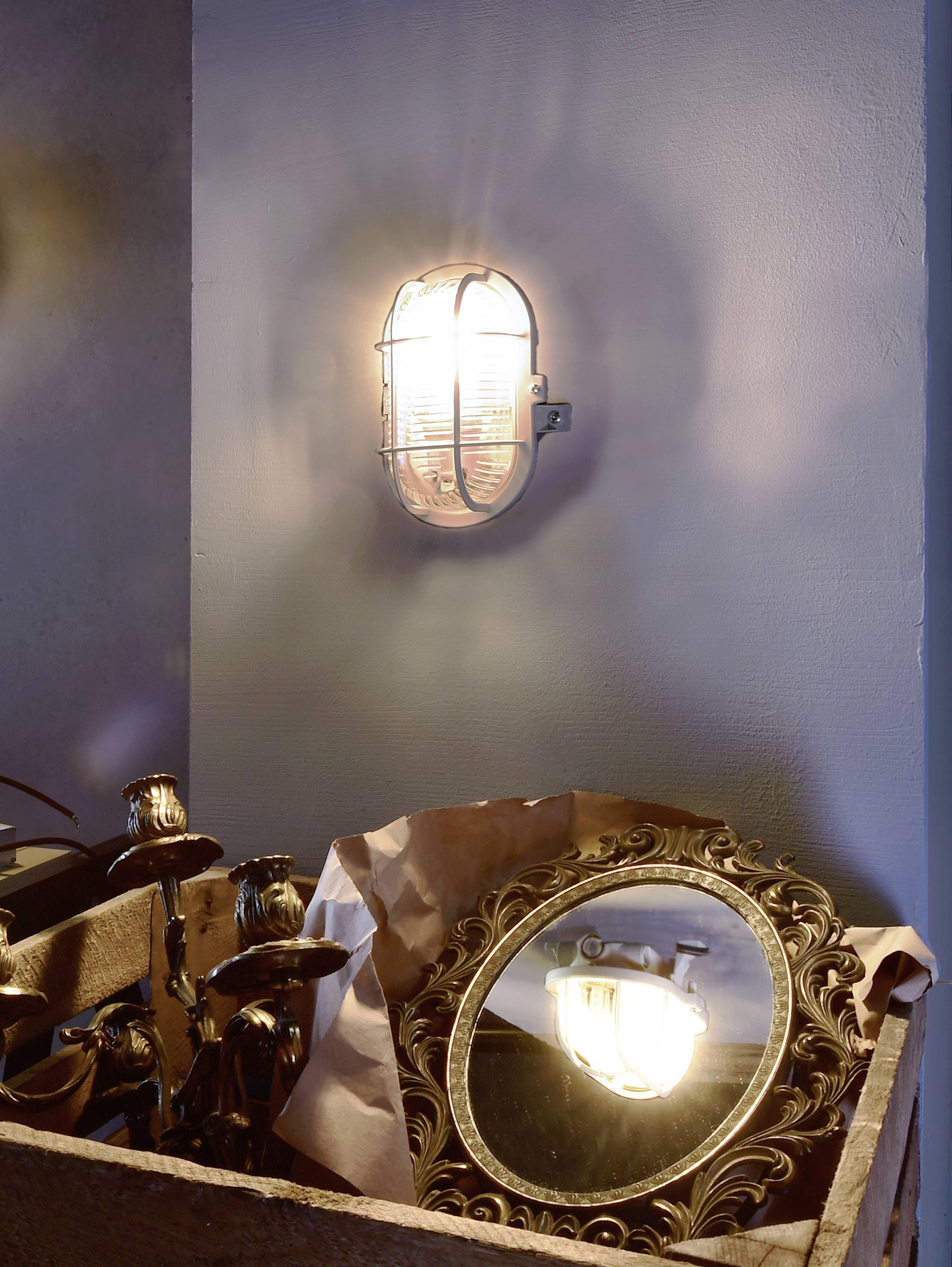 Deko Light Sotano Retro 731167 Deckenleuchte, Wandaufbauleuchte E27 60 W Grau