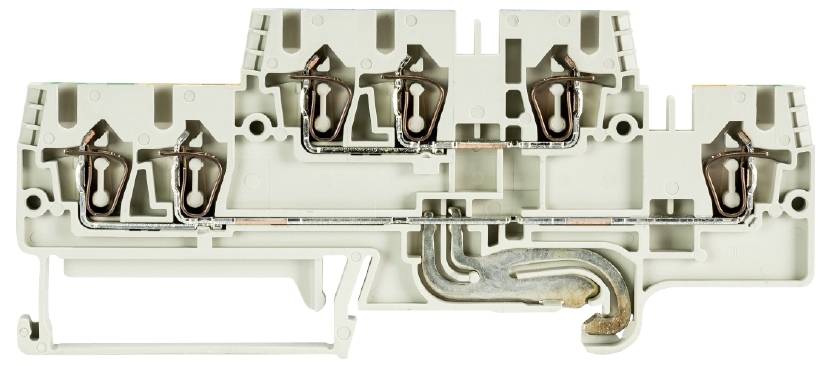 Wieland Electric 56.703.6455.0 Installationsetagenklemme Federzuganschluss Grau 50St.