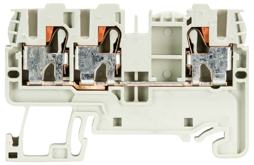 Wieland Electric 56.203.5055.0 Durchgangsklemme Steckanschluss Grau 100St.