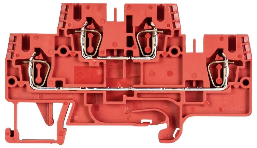 Wieland Electric 56.703.7555.5 Installationsetagenklemme Federzuganschluss Rot 100St.